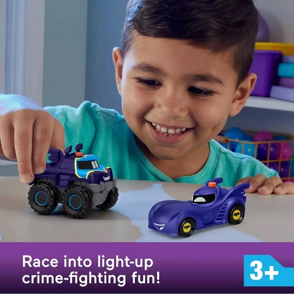 DC Batwheels Light-Up Toy Cars 2-Pack, Bam the Batmobile and Buff - Picture 4 of 6